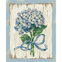 Leti973 Набор для вышивания LetiStitch 'Голубые гортензии' 20*16см